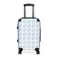 Light Blue Seashell Pattern Suitcase - Beach Travel Carry-On