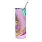 20oz Stainless Steel Tumbler — Pastel Marble Swirl with Gold Accents