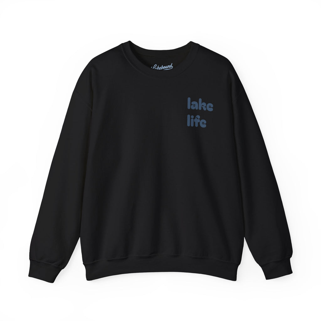 Lakebound Life Wave Front & Back Crewneck