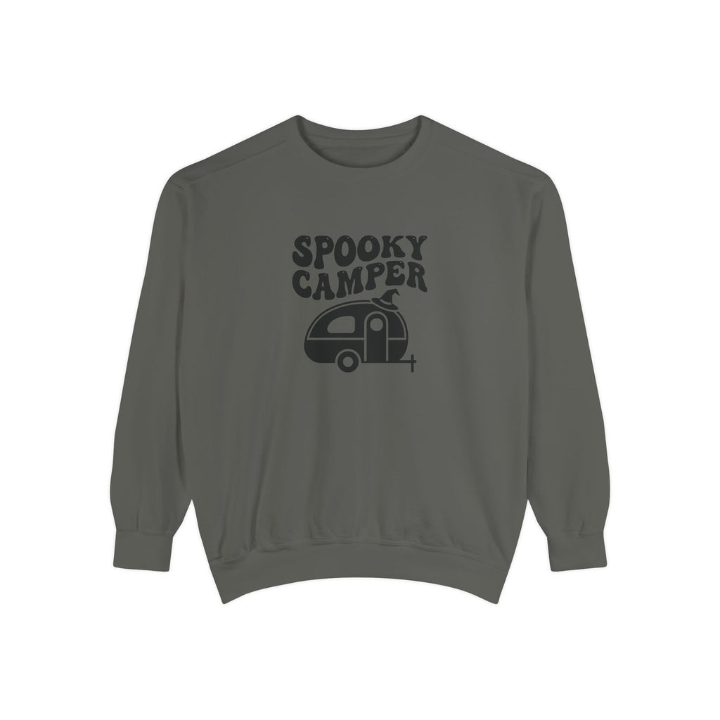 Spooky Camper Sweatshirt: Retro Trailer Halloween Pullover
