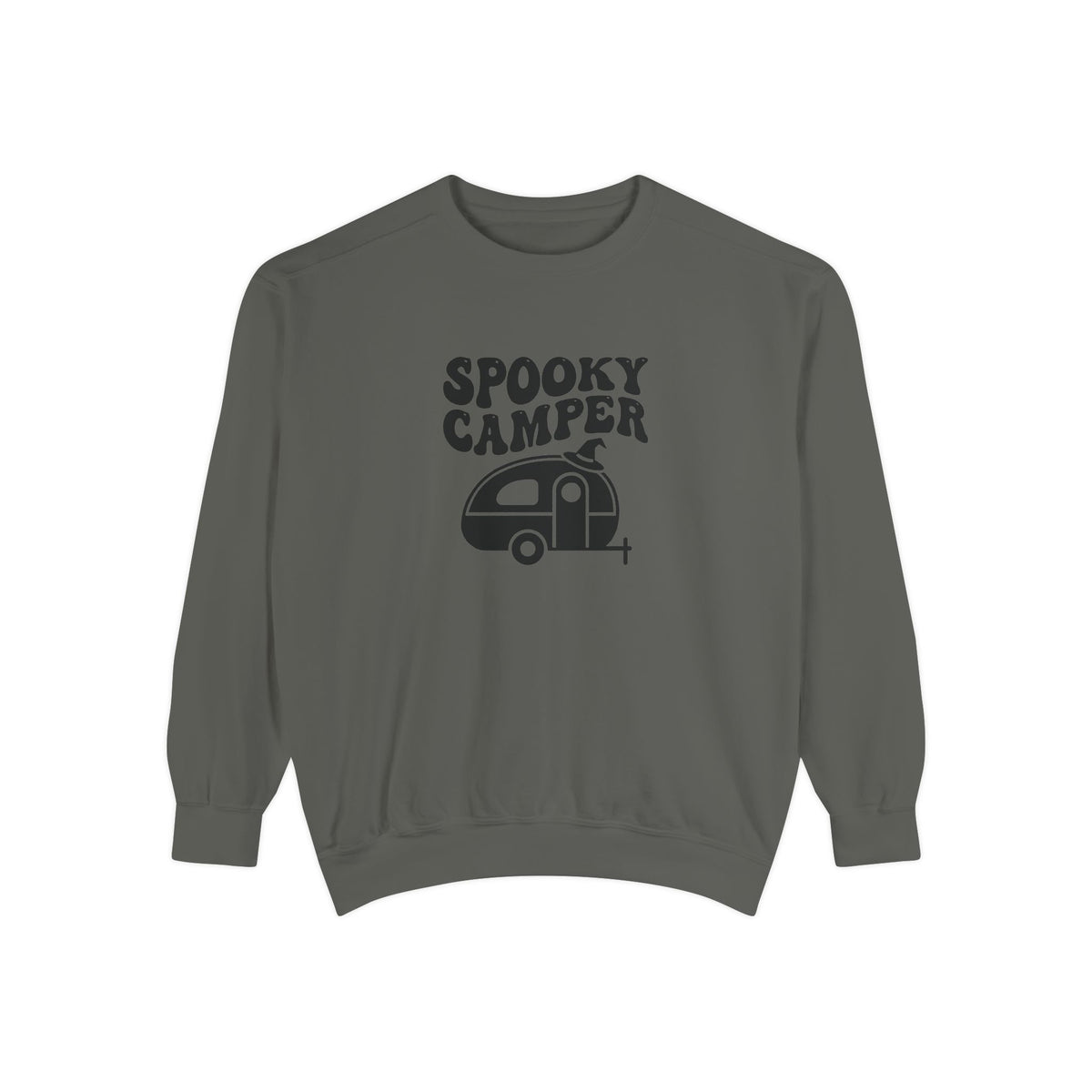 Spooky Camper Sweatshirt: Retro Trailer Halloween Pullover