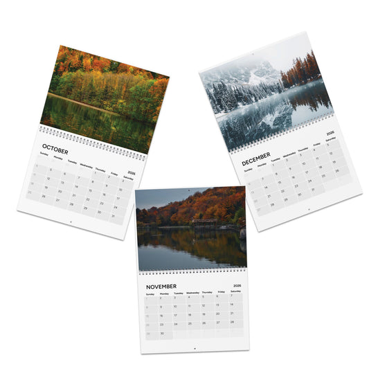 Scenic Lake Photos For Each Month: Large Monthly Photo Calendar