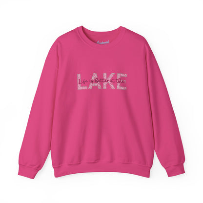 Lake Crewneck Sweatshirt — "Live a Better in the" Minimal Lakeside Pullover