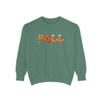 Garment-Dyed FALL Crewneck with Leaf-Strewn Lettering