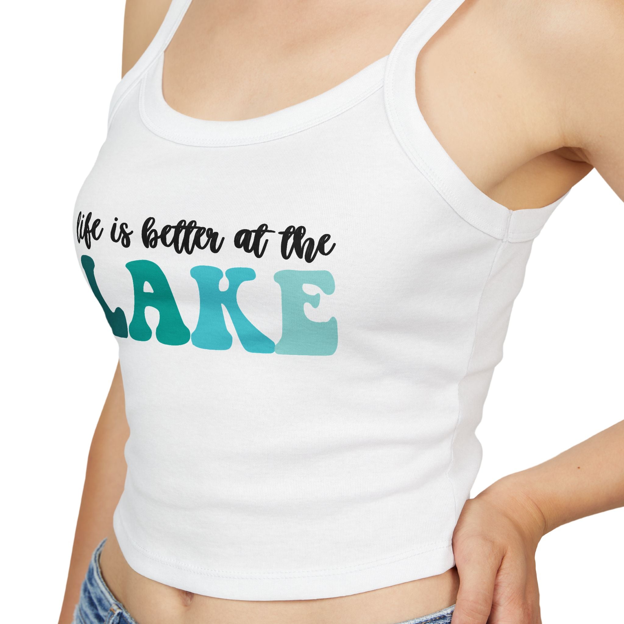 Life Is Better at the Lake Spaghetti Strap Tank