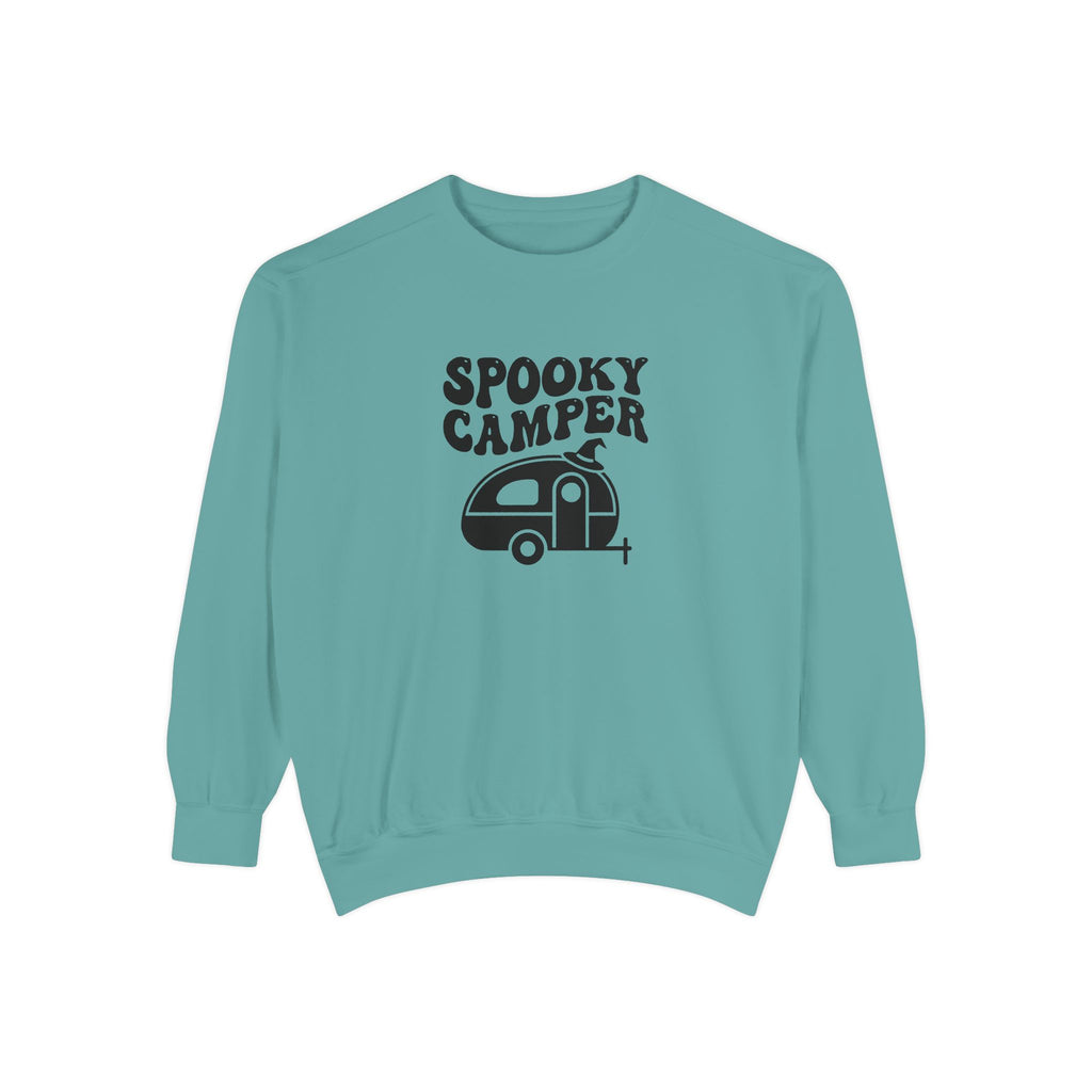 Spooky Camper Sweatshirt: Retro Trailer Halloween Pullover