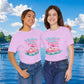 Whatever Floats Your Boat T-Shirt — Pink Pontoon Boat Graphic Tee