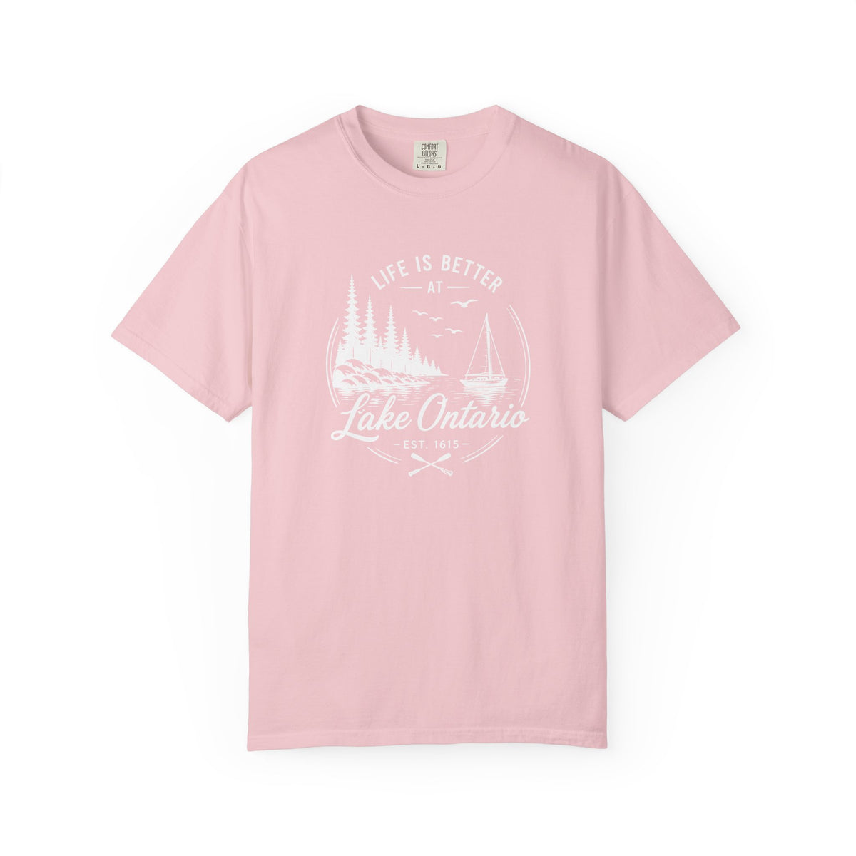 Lake Ontario Tee, Life Is Better at the Lake Sailboat Graphic