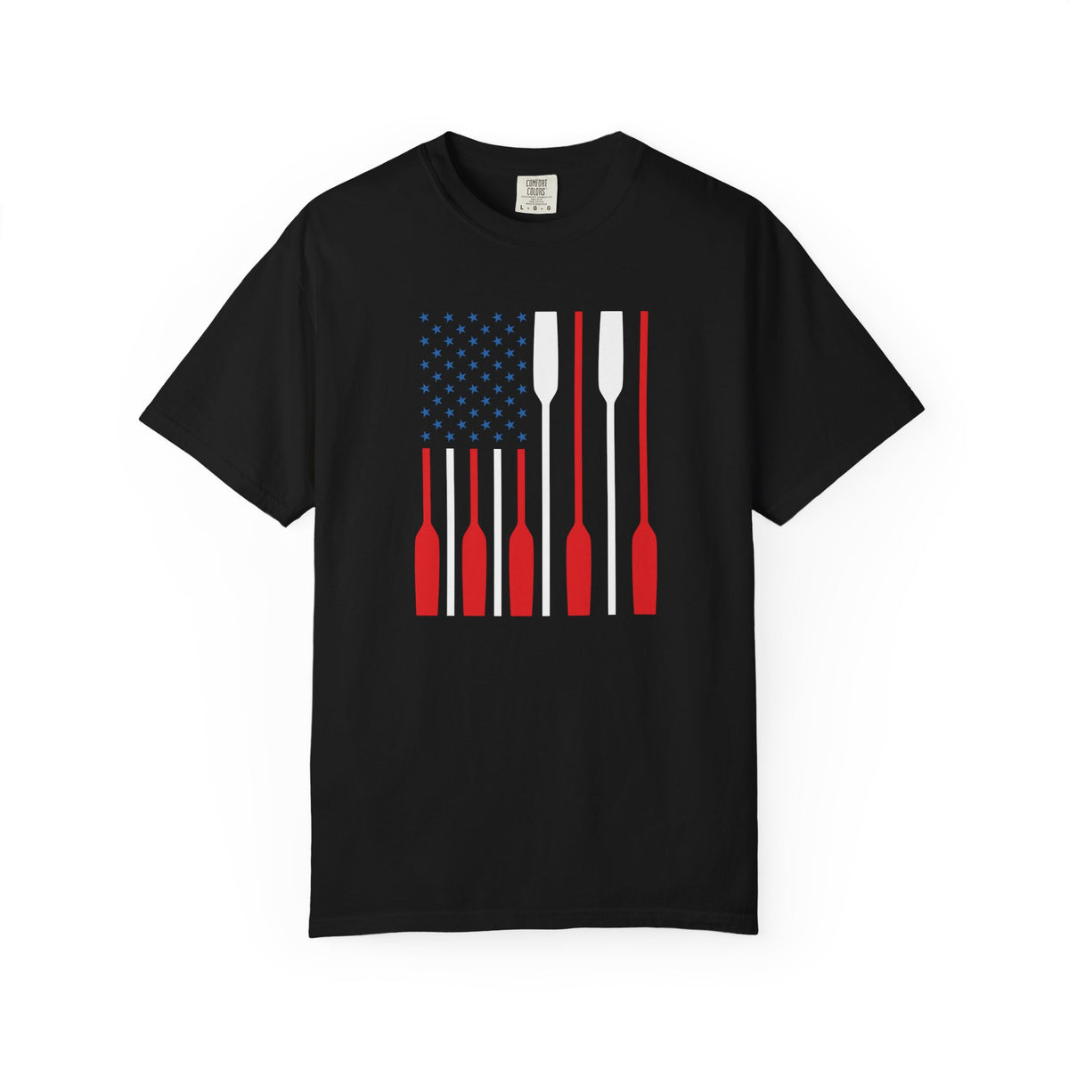Rowing Oars American Flag T-Shirt