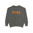 Garment-Dyed FALL Crewneck with Leaf-Strewn Lettering