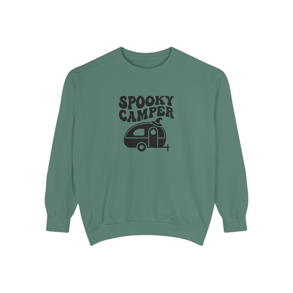 Spooky Camper Sweatshirt: Retro Trailer Halloween Pullover