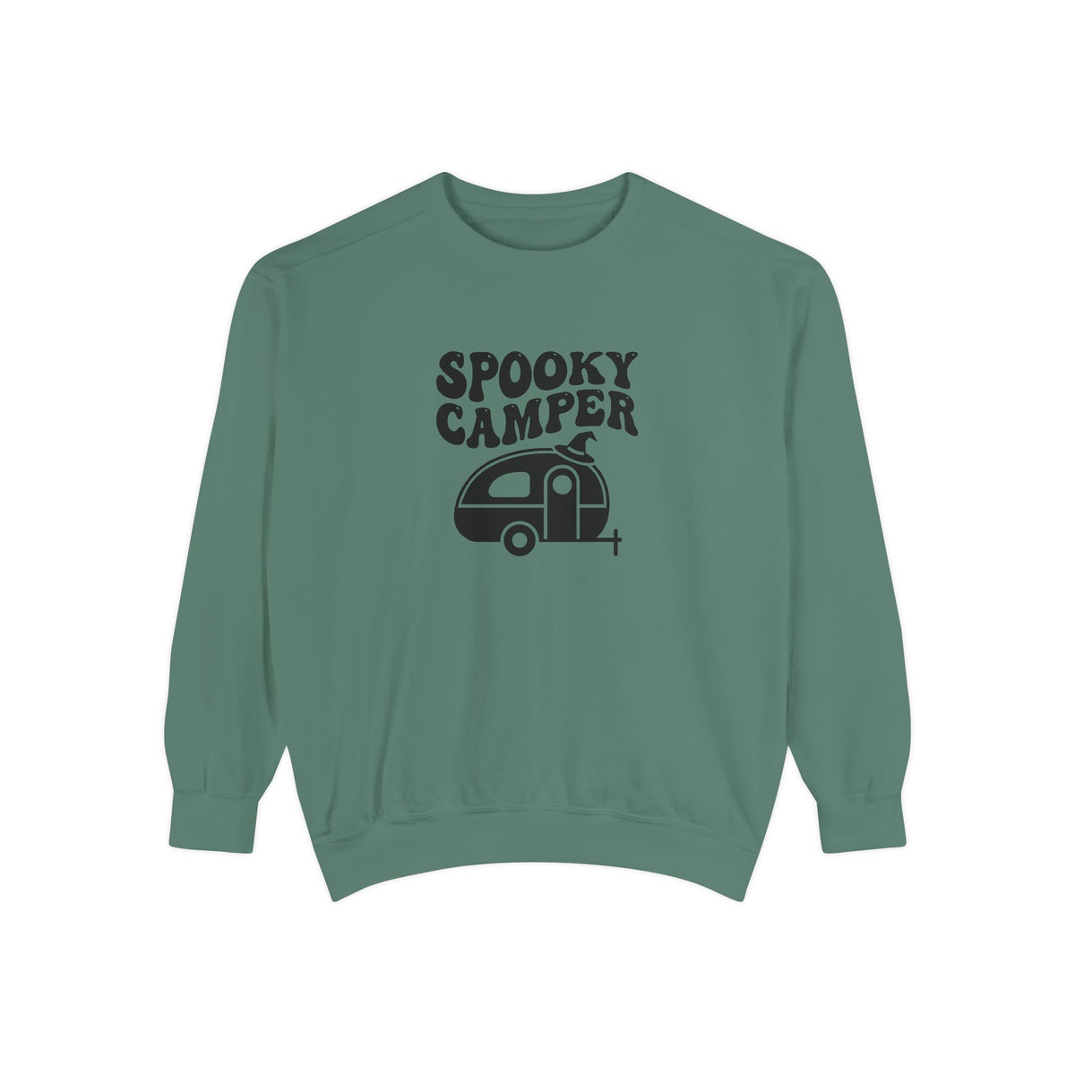 Spooky Camper Sweatshirt: Retro Trailer Halloween Pullover