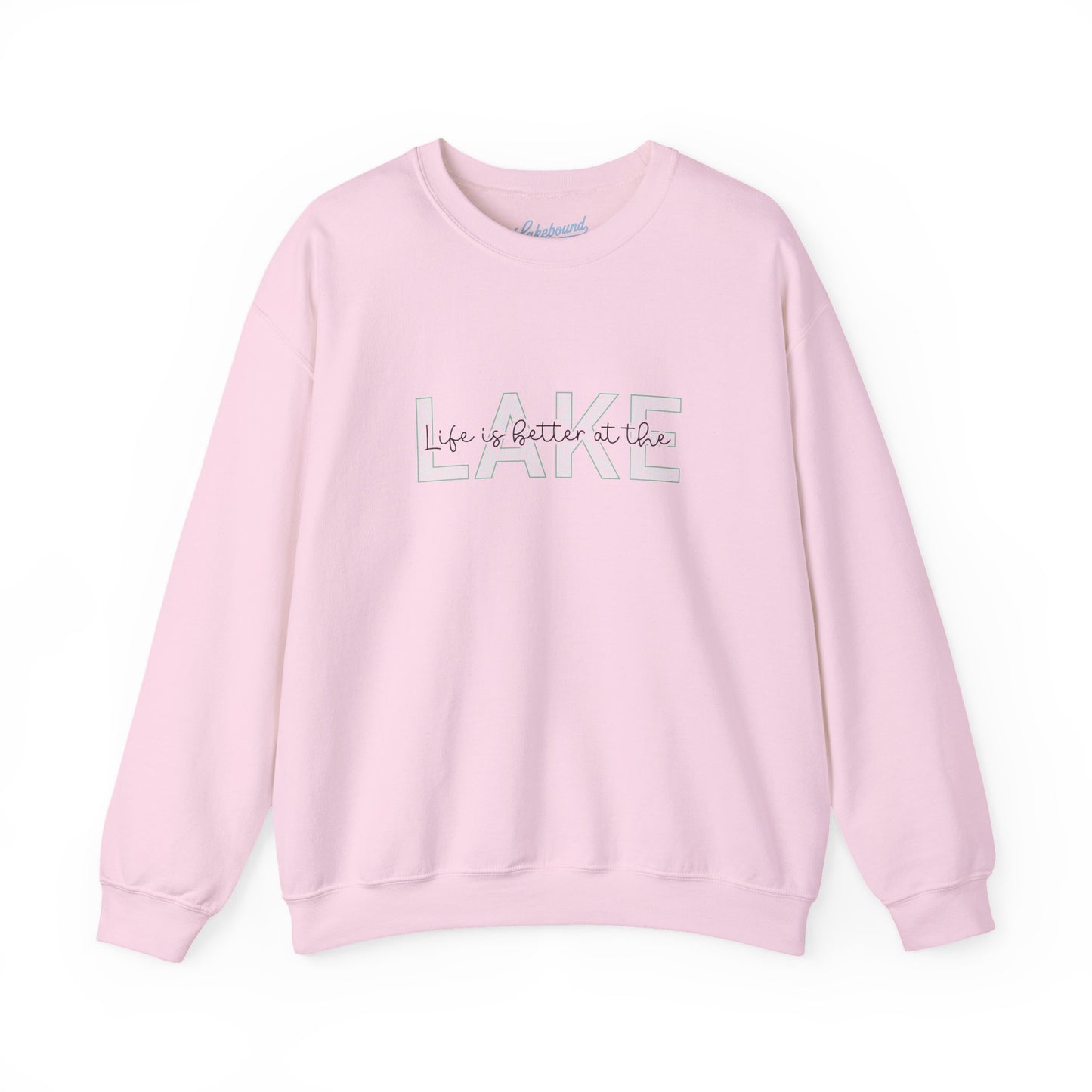 Lake Crewneck Sweatshirt — "Live a Better in the" Minimal Lakeside Pullover