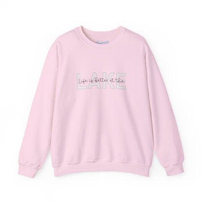 Lake Crewneck Sweatshirt — "Live a Better in the" Minimal Lakeside Pullover
