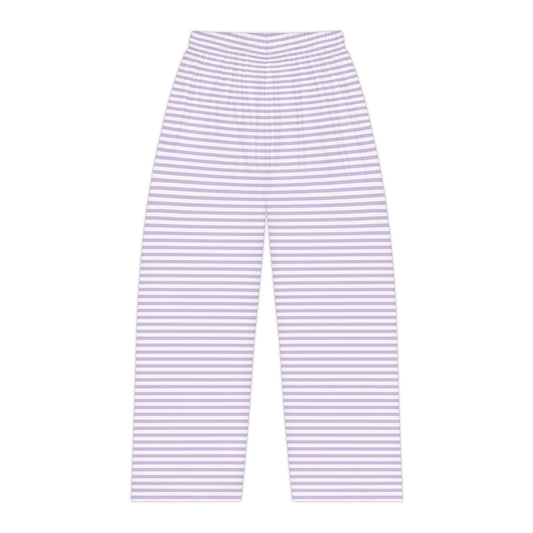 Striped Lavender Women's Pajama Pants — Lightweight Lounge Sleepwear