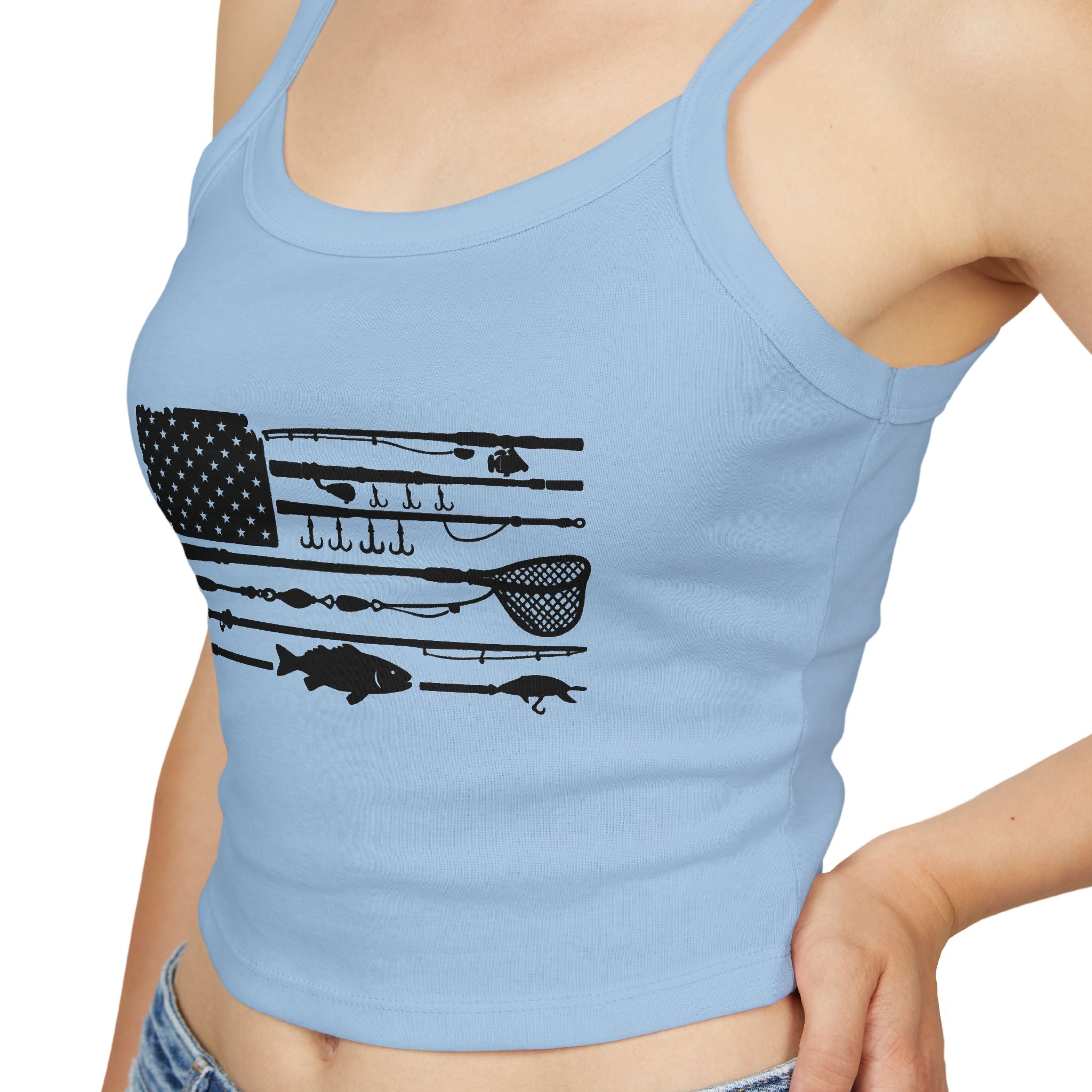 Fishing Flag Spaghetti Strap Tank
