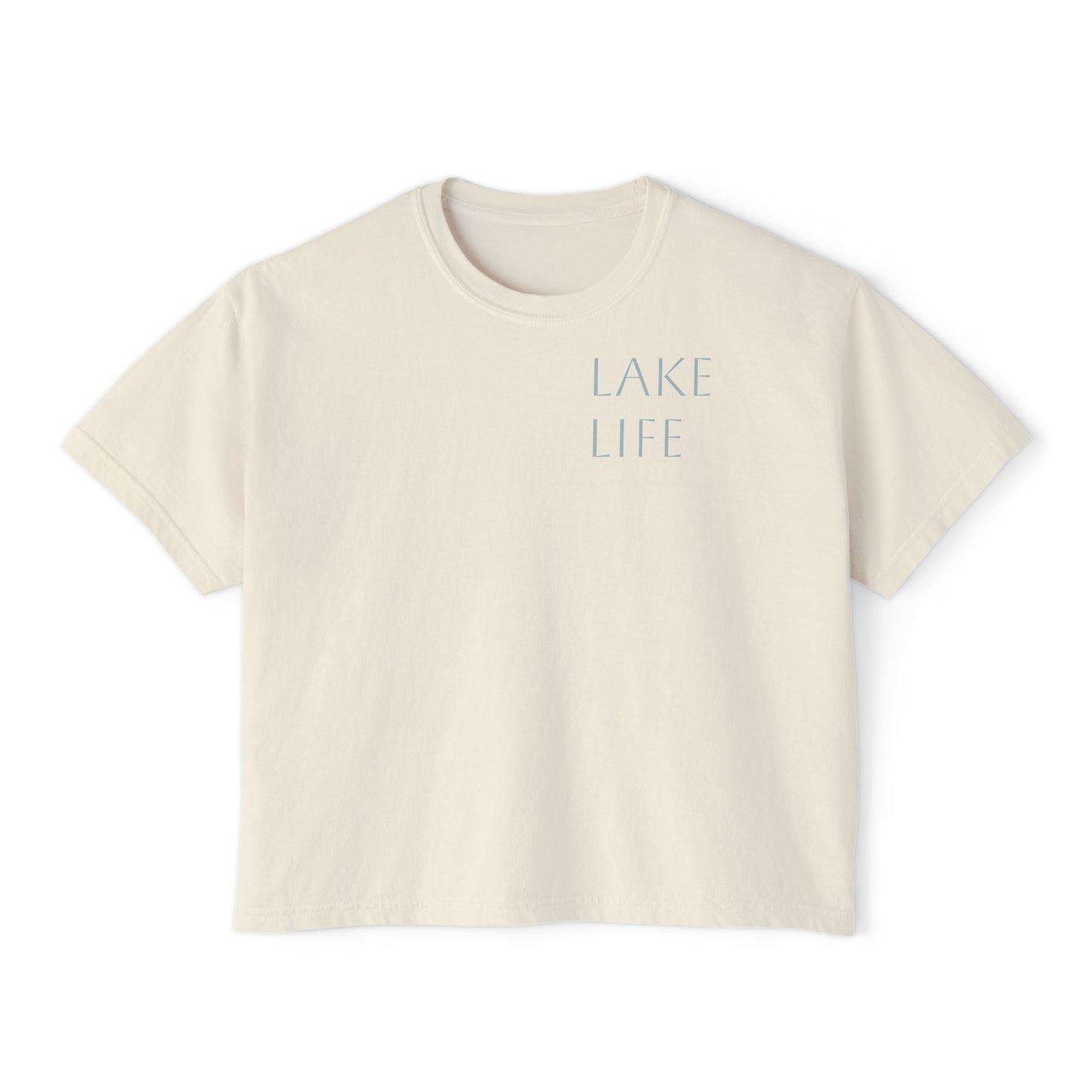 Lake Life Boxy Tee — "Lake Life, Good Company" Graphic
