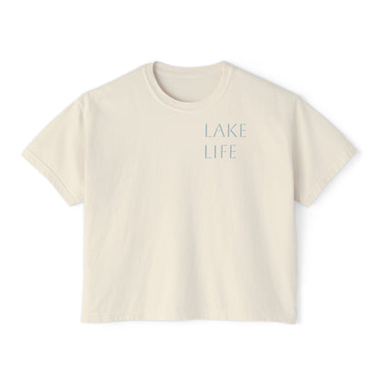 Lake Life Boxy Tee — "Lake Life, Good Company" Graphic