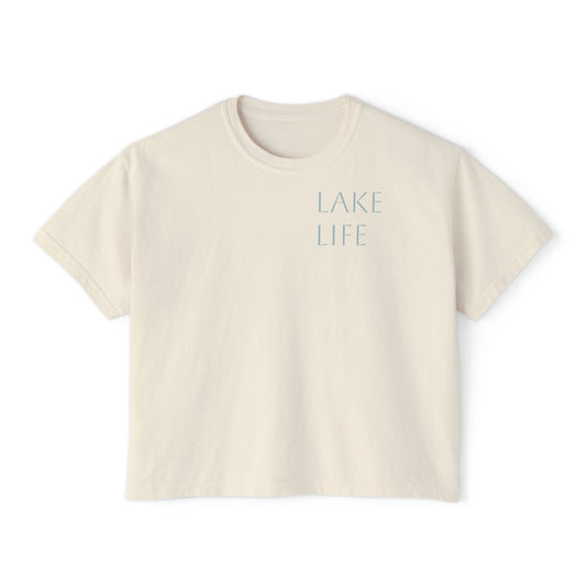 Lake Life Boxy Tee — "Lake Life, Good Company" Graphic