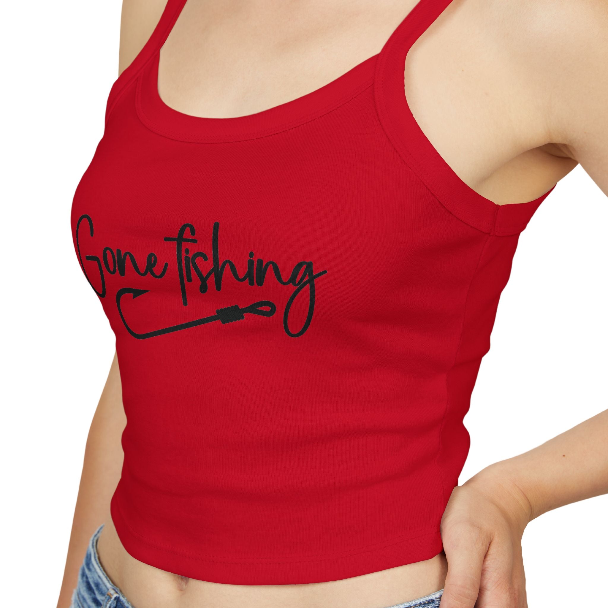 Gone Fishing Spaghetti Strap Tank