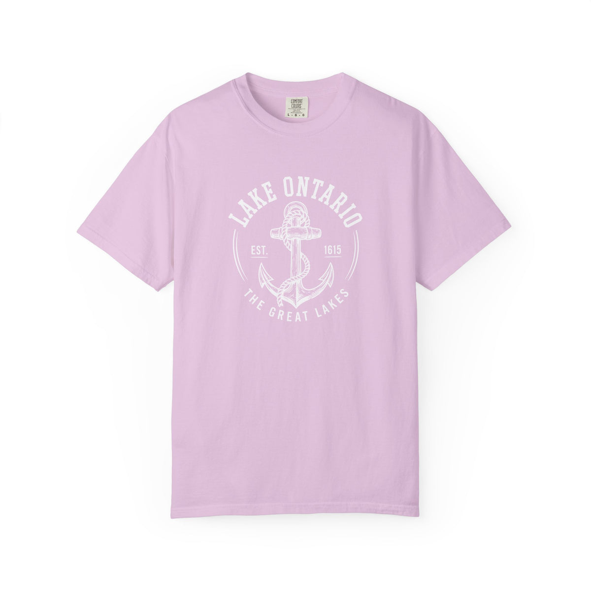 Lake Ontario Anchor Tee, Vintage Nautical Great Lakes Badge