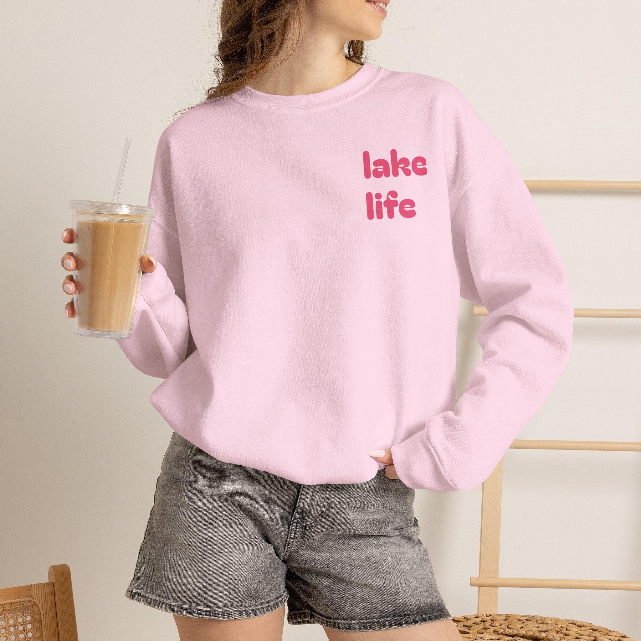Lakebound Life Wave Front & Back Crewneck