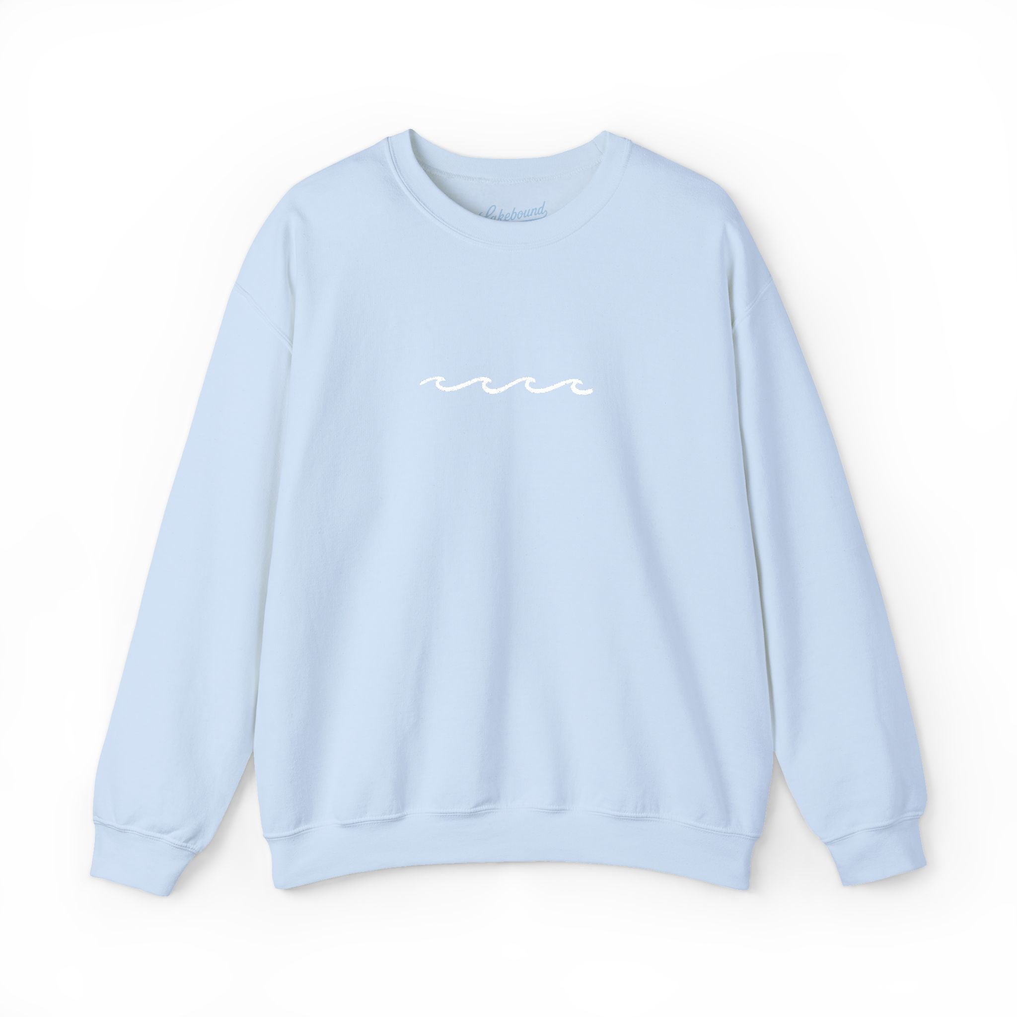 Embroidered Wave Crewneck