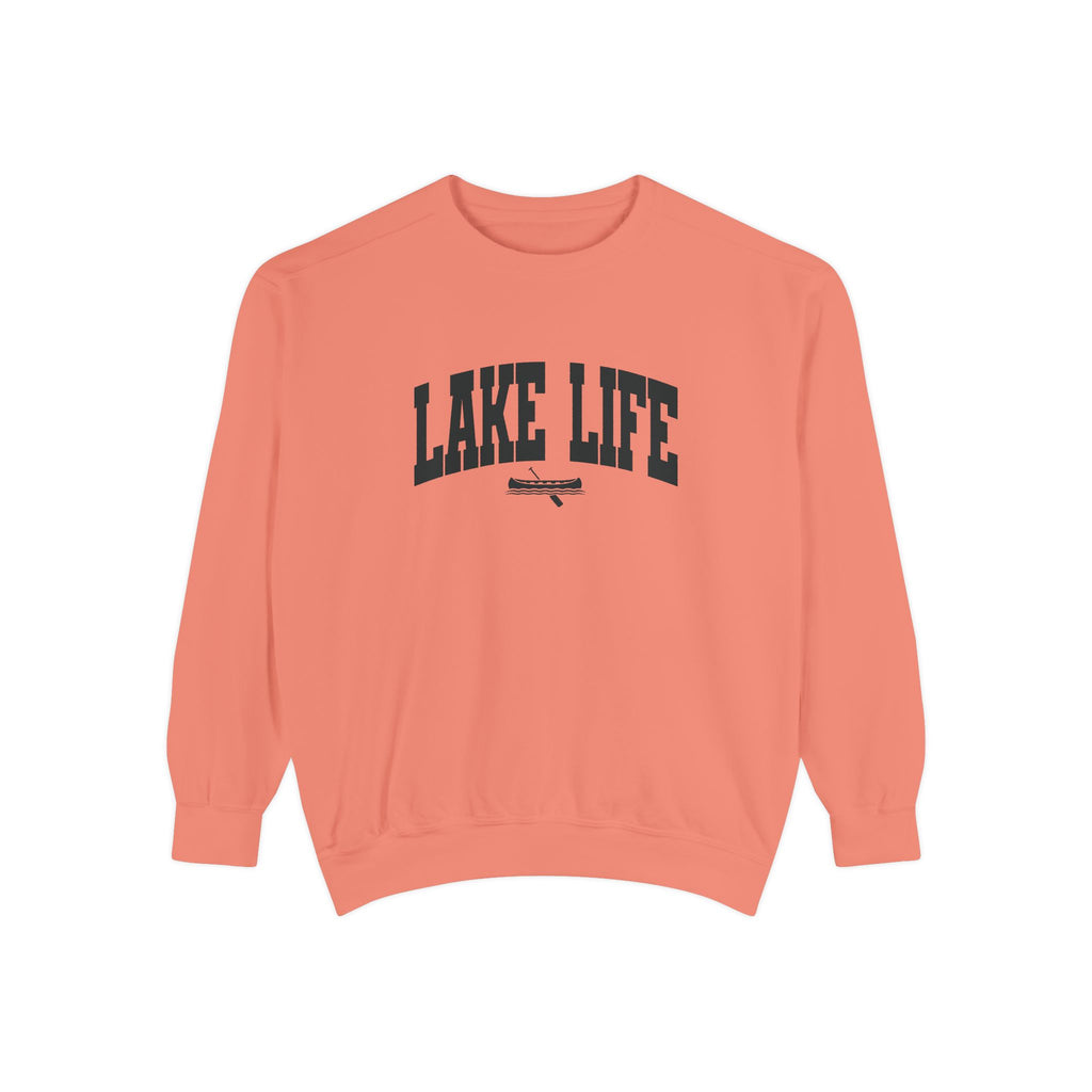 Lake Life Canoe Graphic Crewneck Sweatshirt