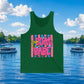 Boat Babe Tank Top — Pink Nautical Summer Graphic