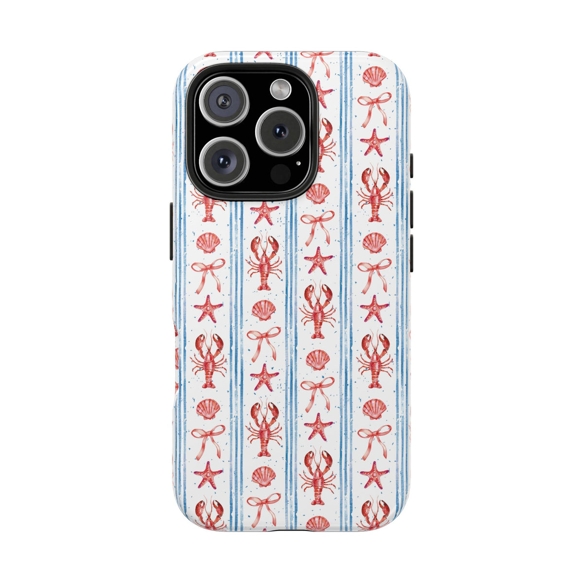 Coastal Lobster Stripe | Tough Phone Case