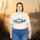 Sunset Fishing Tee — Dripping Fish Sunset Graphic T-Shirt