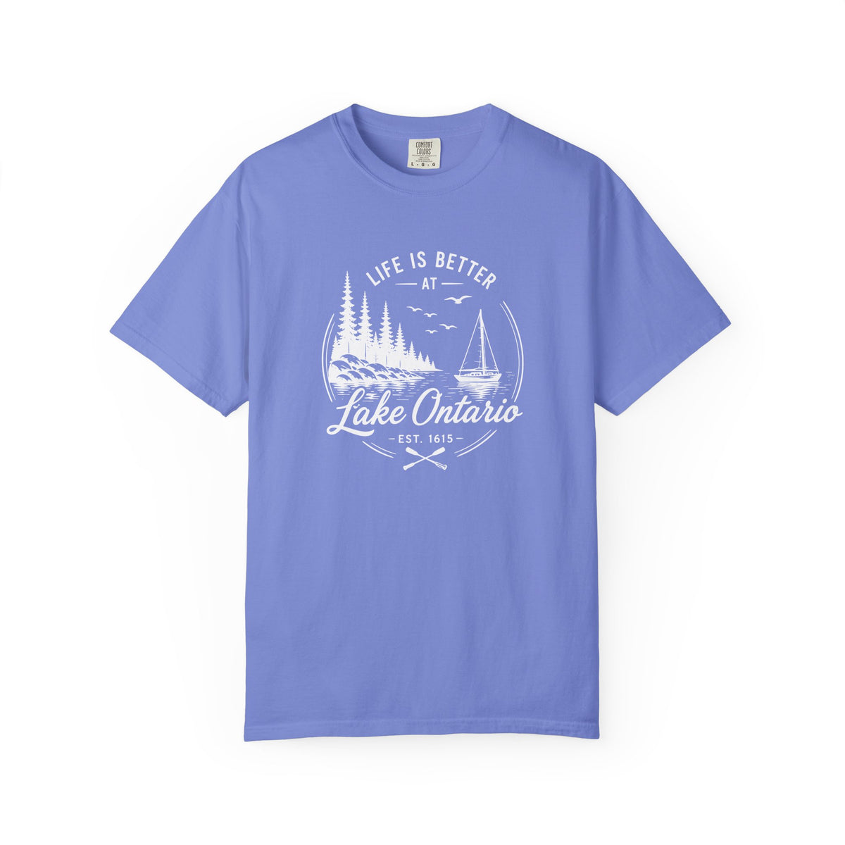 Lake Ontario Tee, Life Is Better at the Lake Sailboat Graphic