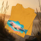 Sunset Fishing Tee — Dripping Fish Sunset Graphic T-Shirt