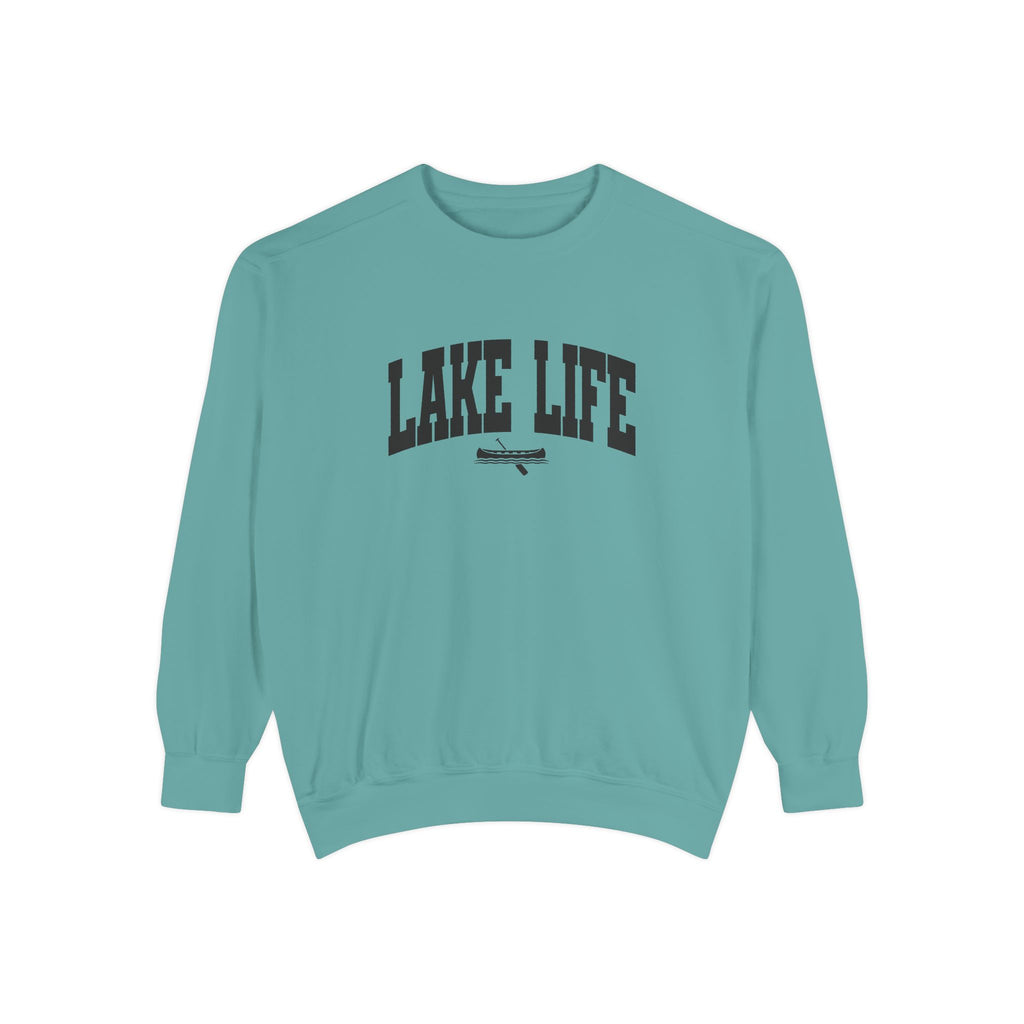Lake Life Canoe Graphic Crewneck Sweatshirt