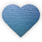 Heart Pillow, Ocean Wave Blue Custom Shaped Decorative Pillow