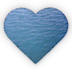Heart Pillow, Ocean Wave Blue Custom Shaped Decorative Pillow