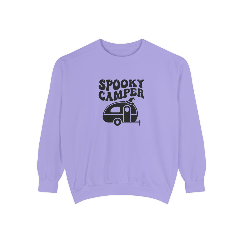 Spooky Camper Sweatshirt: Retro Trailer Halloween Pullover