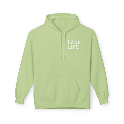 Lake Days Hoodie: "Lakebound Life" Cozy Fleece Pullover