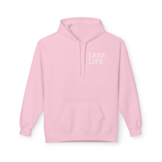 Lake Days Hoodie: "Lakebound Life" Cozy Fleece Pullover