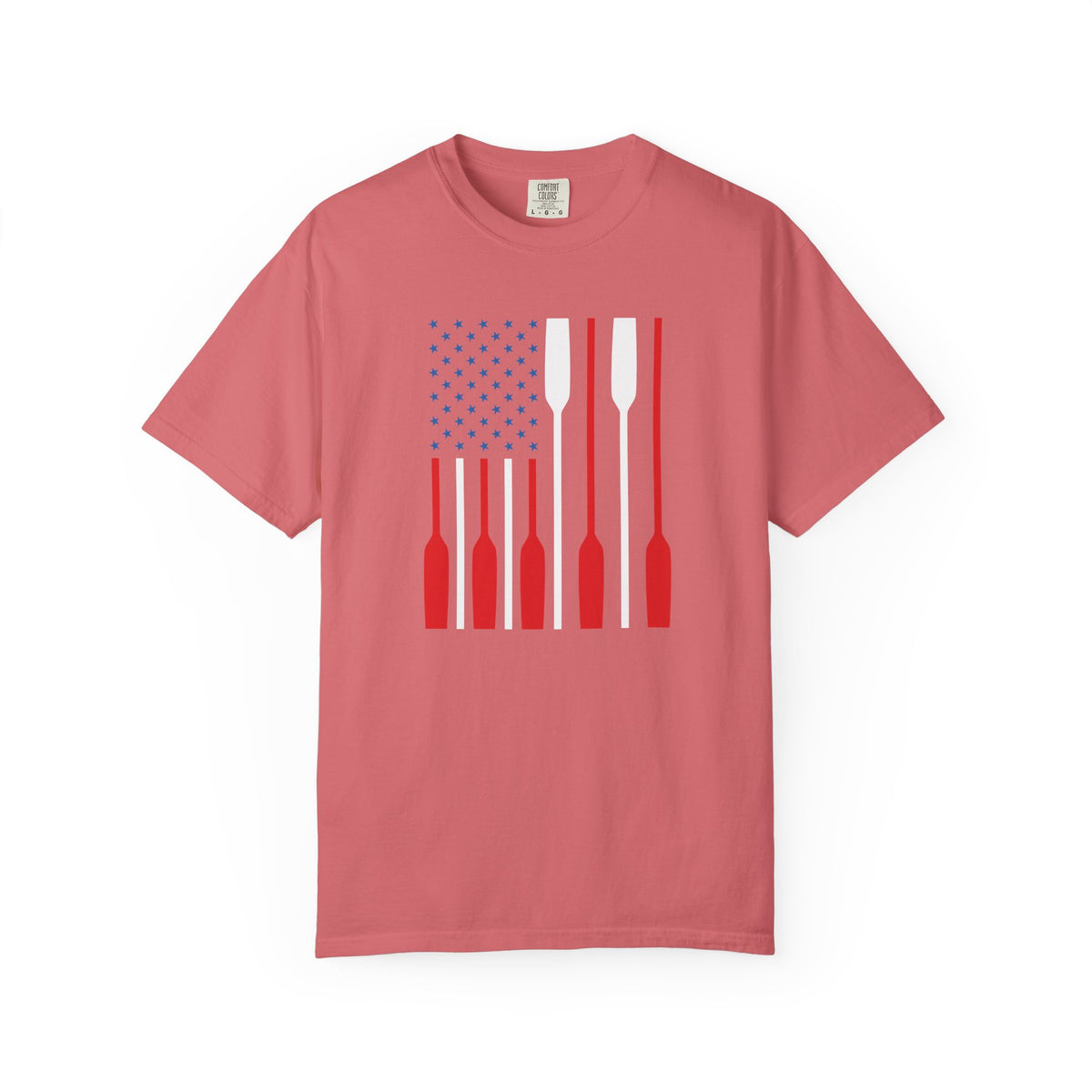 Rowing Oars American Flag T-Shirt