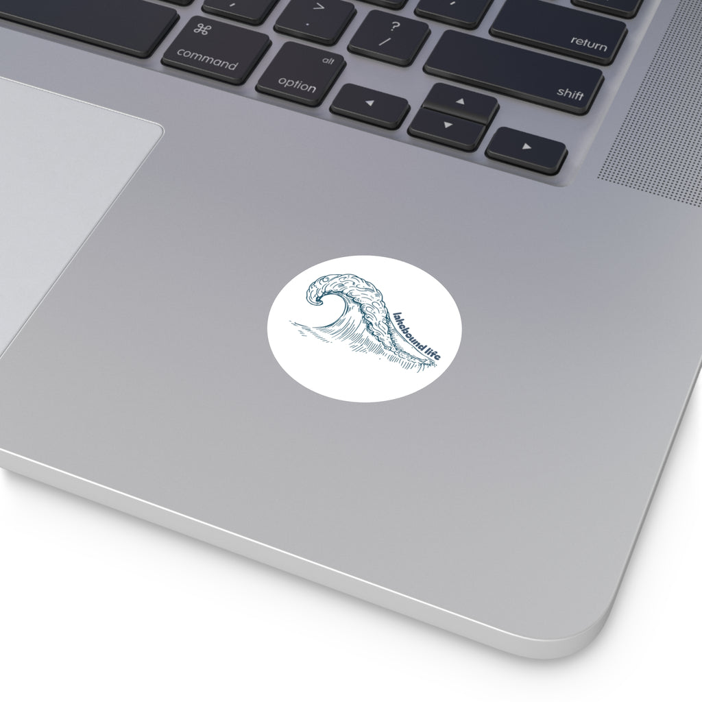 Lakebound Life Wave Round Sticker