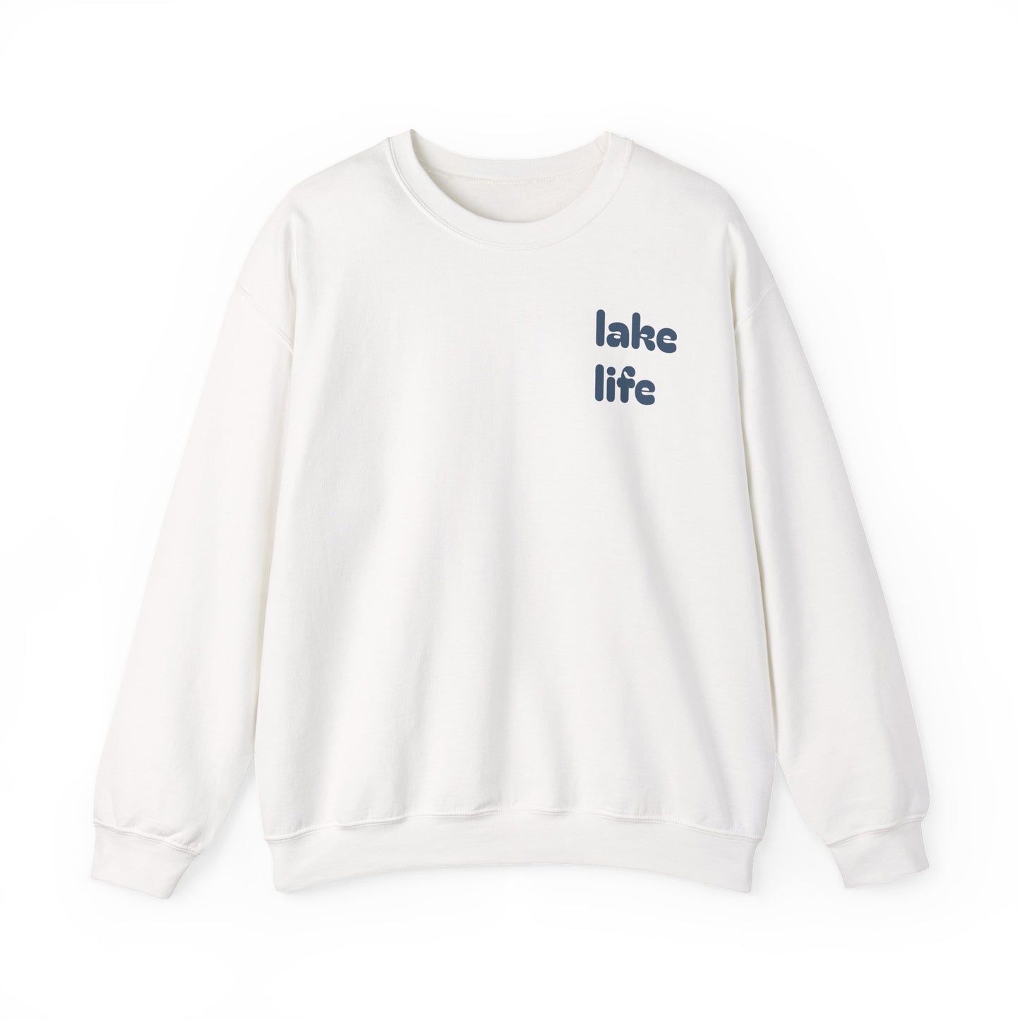 Lake Life Sweatshirt — Crewneck "lake life" Wave Design