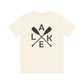 Lake Oar Graphic Tee: LAKE Crossed Oars Chest & Back T-Shirt