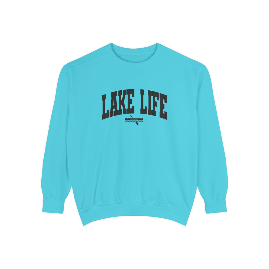 Lake Life Canoe Graphic Crewneck Sweatshirt