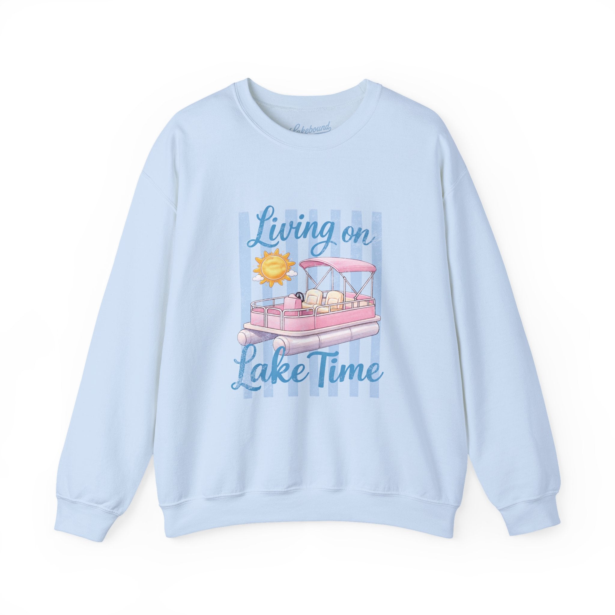 "Living on Lake Time" Pontoon Crewneck