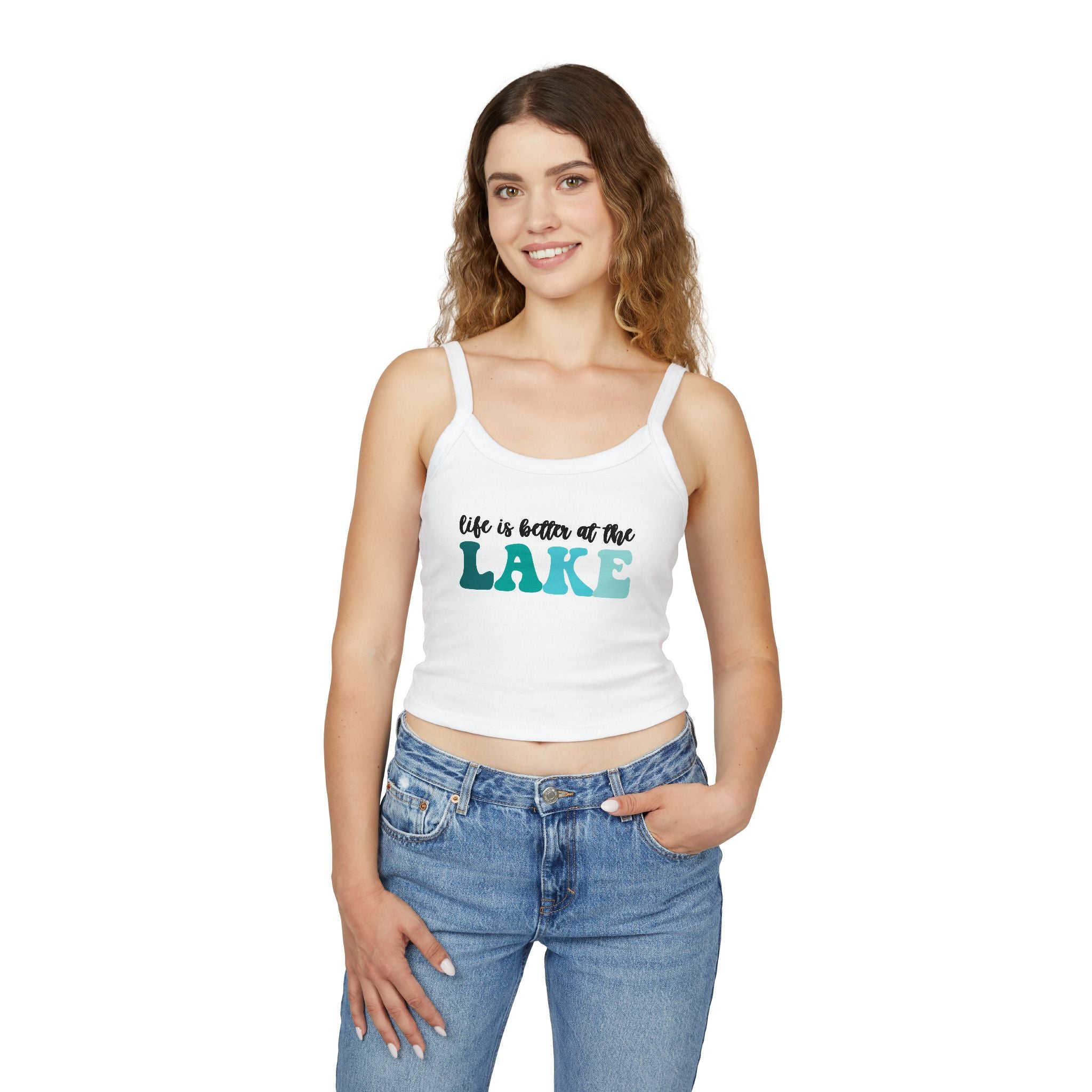 Life Is Better at the Lake Spaghetti Strap Tank