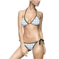 Gingham Tie-Side Bikini: Light Blue Triangle Swimsuit