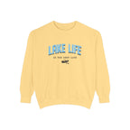 Lake Life Cozy Crewneck with Embroidered Canoe Detail