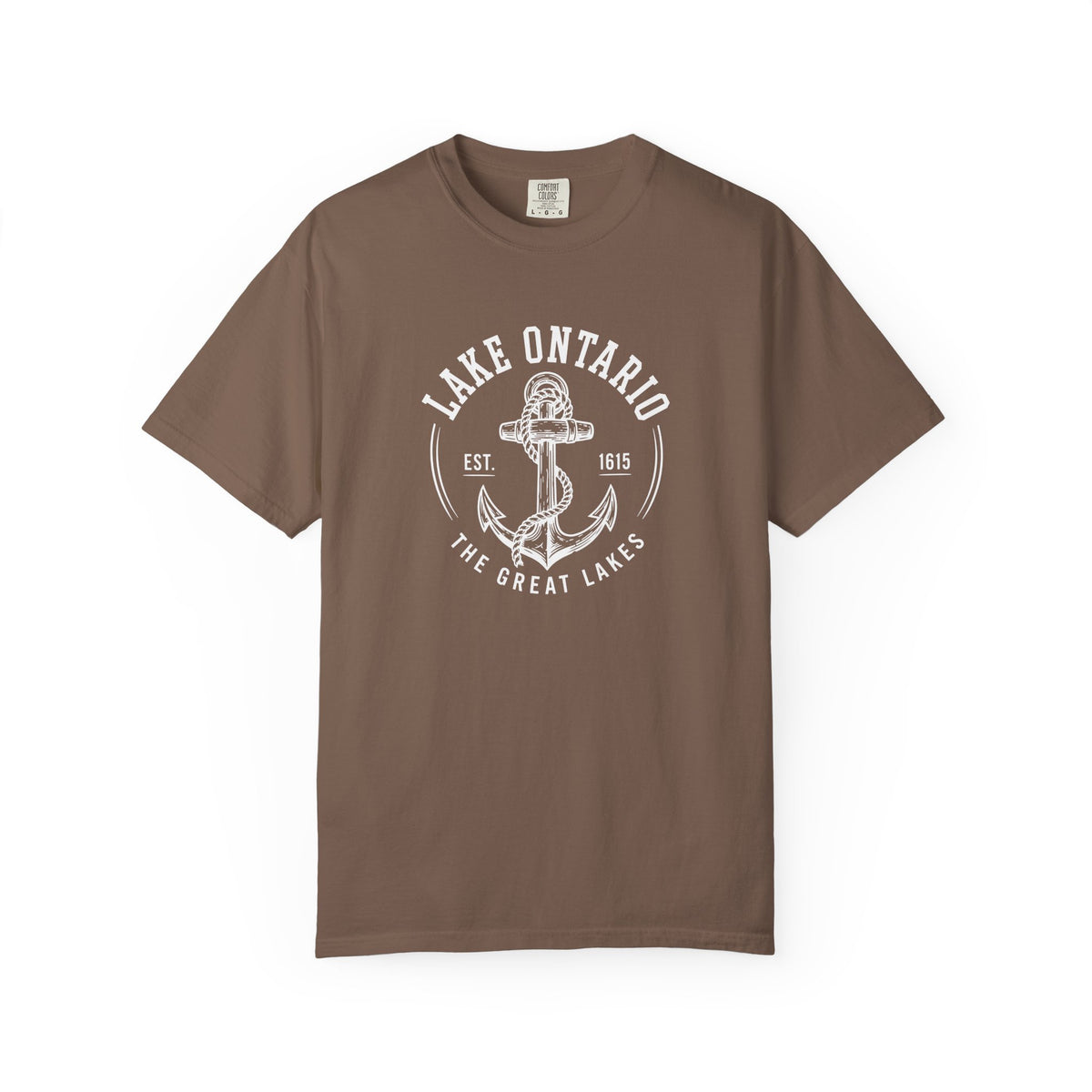 Lake Ontario Anchor Tee, Vintage Nautical Great Lakes Badge