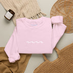 Embroidered Wave Crewneck